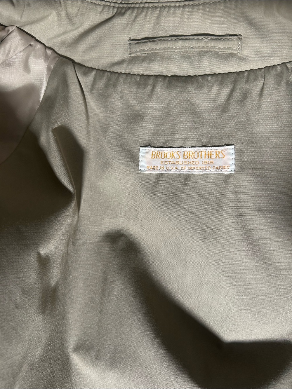 Vintage Brooks Brothers Long Trench Coat in Stone 42R - Picture 6 of 11
